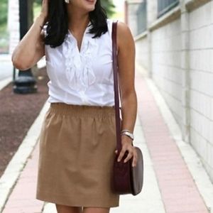 J. Crew Factory Tan Paperbag Skirt Sz 0
